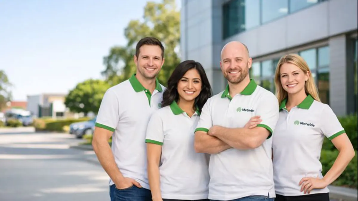 Metwide team working on a project