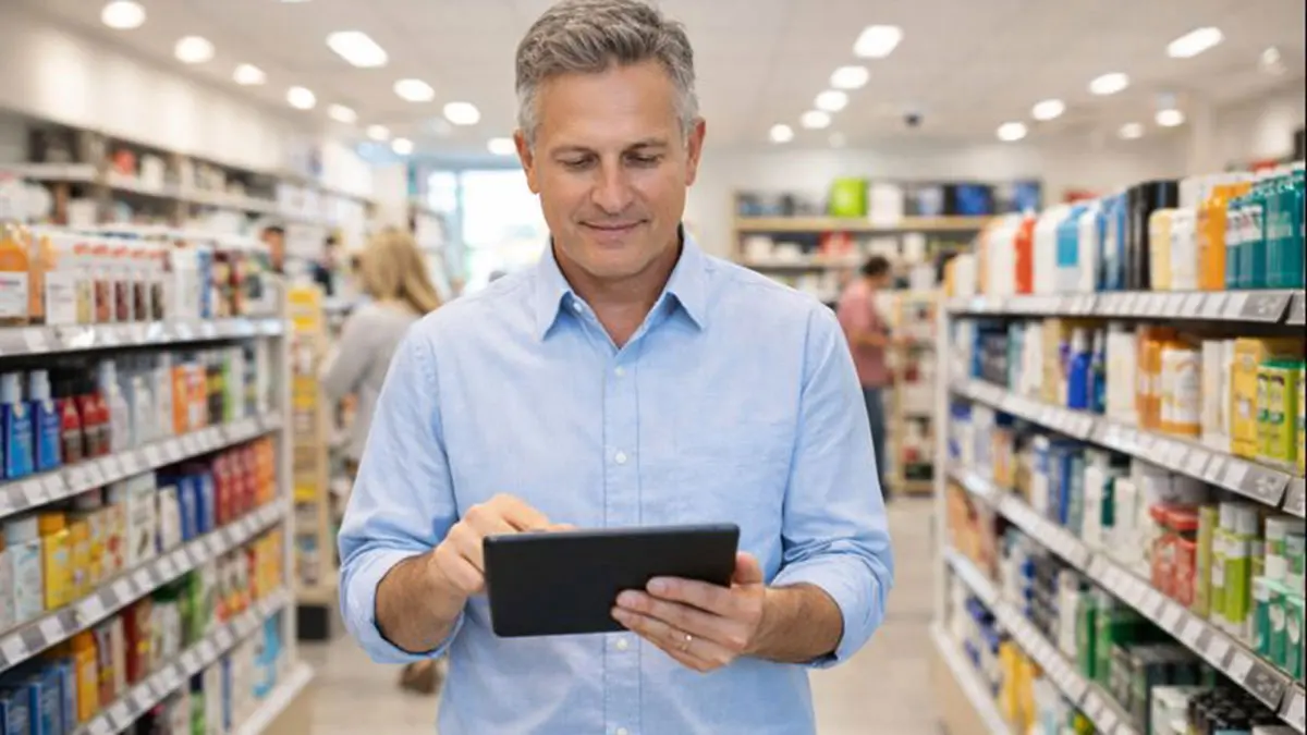 Modern retail store with integrated technology solutions