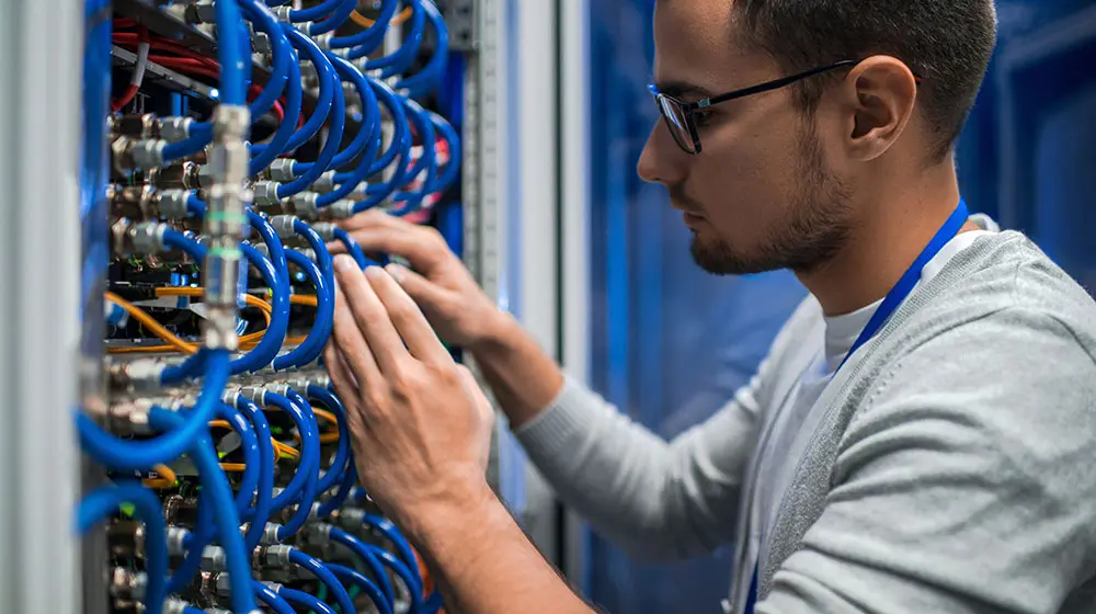 Professional structured cabling installation and organization