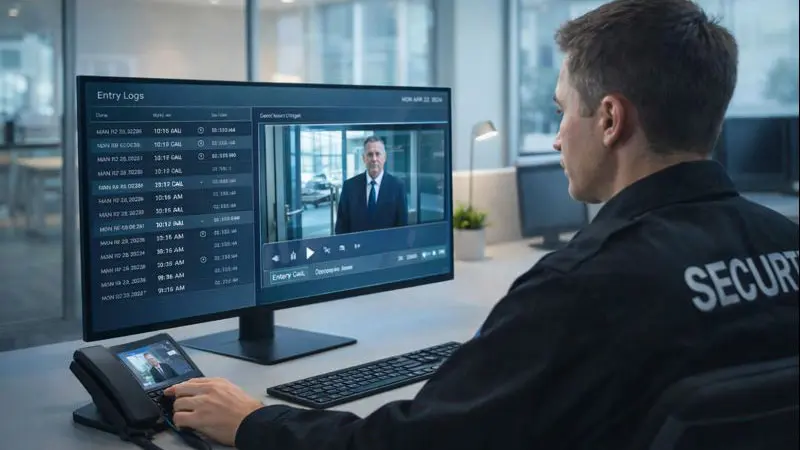 Security monitoring with video intercom